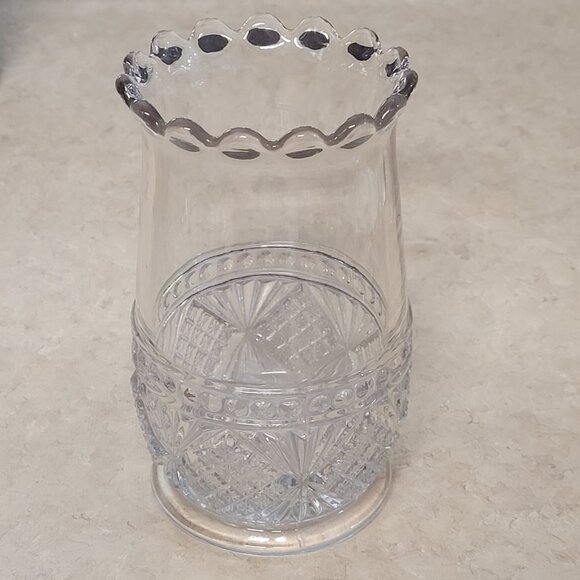 Vintage Celery Vase Brilliant Greensburg Diamond Band Dots EAPG 1888 - Picture 2 of 4